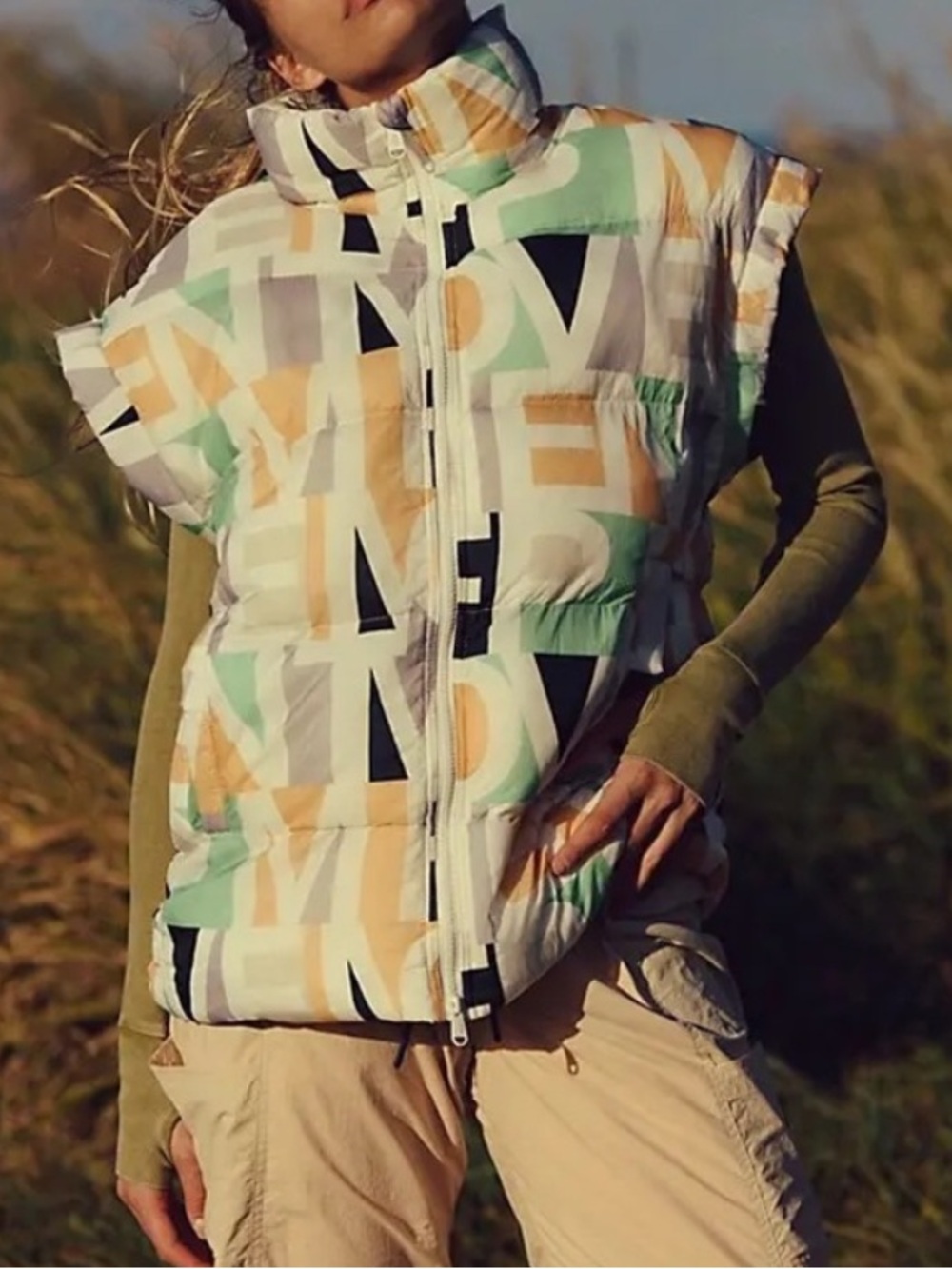 17. Free People Movement In A Bubble Printed Puffer Vest - XS - Picture 3 of 5